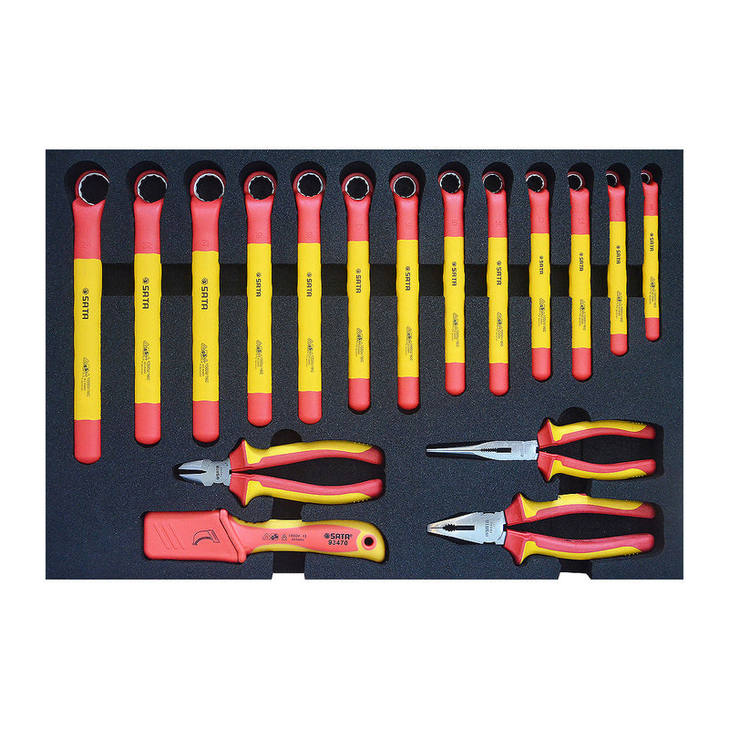 Bộ xe đẩy dụng cụ cách điện 1000V 68 chi tiết SATA 09948