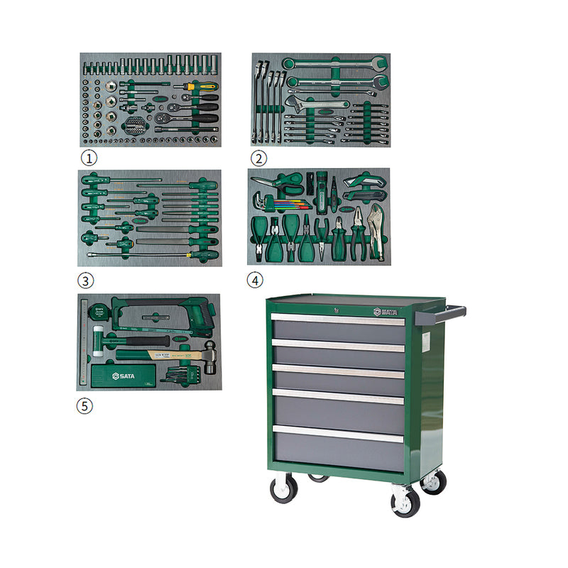 176Pc. Industrial Production and Repair Master Tool Set SATA 09951