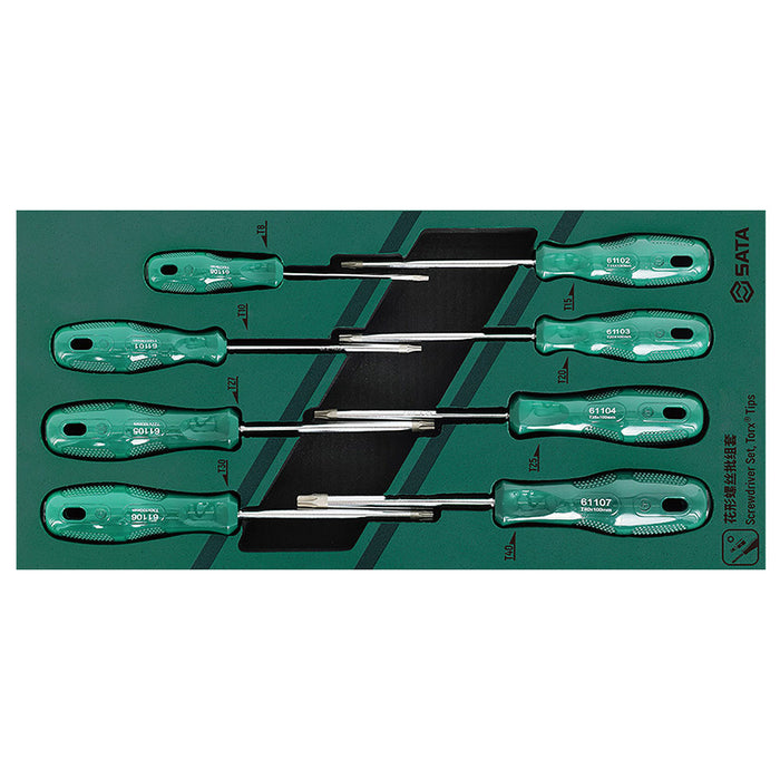 Bộ tua vít đầu sao 8 chi tiết SATA 09955A kích thước từ T8 - T40