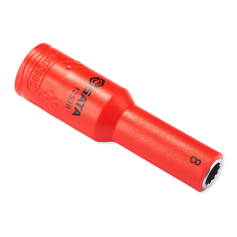 Đầu tuýp thân dài 12 cạnh, cách điện 1000V SATA cốt 3/8 inch, kích thước từ 8mm - 22mm