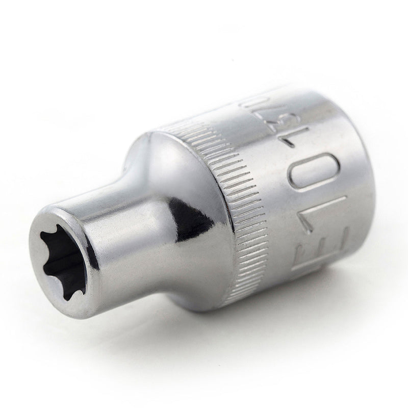 1/2 inch Dr. Torx 系列花形套筒，E10 至 E24 SATA