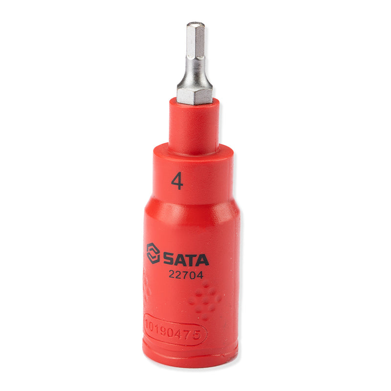 Mũi vặn vít đầu lục giác SATA cách điện 1000V, kích thước từ 4mm - 8mm gắn đầu siết bu lông cốt 3/8 inch, đạt chuẩn VDE