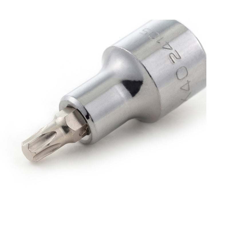 六角套筒扳手，长 50mm，尺寸 12.5mm，适用于 T20 至 T60 的螺丝刀头。