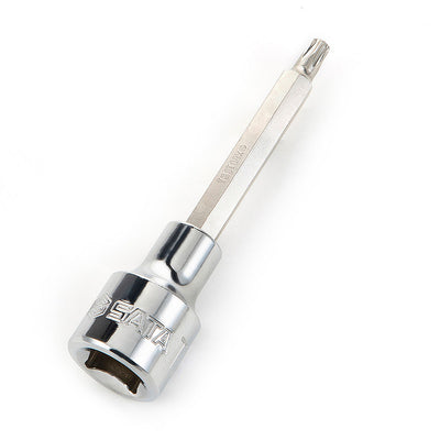 Mũi vặn vít đầu sao SATA T30 cốt 1/2 inch, thép S2, dài 100mm, mạ Chrome