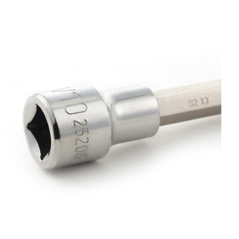 1/2 inch 驱动套筒，100 毫米长，六角形，适用于 4mm 至 17mm SATA 接口