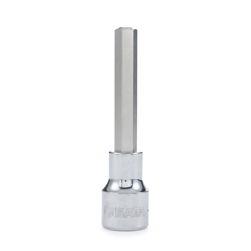 1/2 inch 驱动套筒，100 毫米长，六角形，适用于 4mm 至 17mm SATA 接口