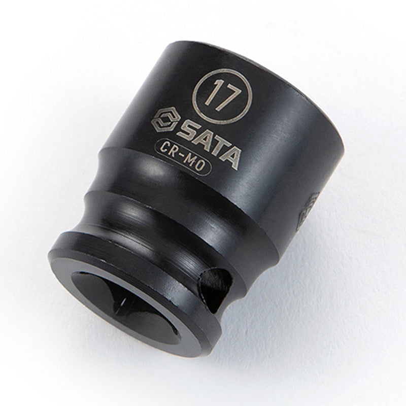 Đầu tuýp lục giác 6 cạnh SATA, cốt 3/8 inch, thép đen CR-Mo, vành dày, loại thân ngắn