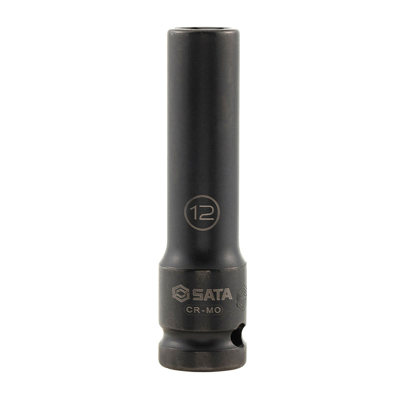Đầu tuýp 6 cạnh nòng sâu thân mảnh SATA cốt 1/2 inch, 10mm-27mm, Cr-Mo, chịu va đập.