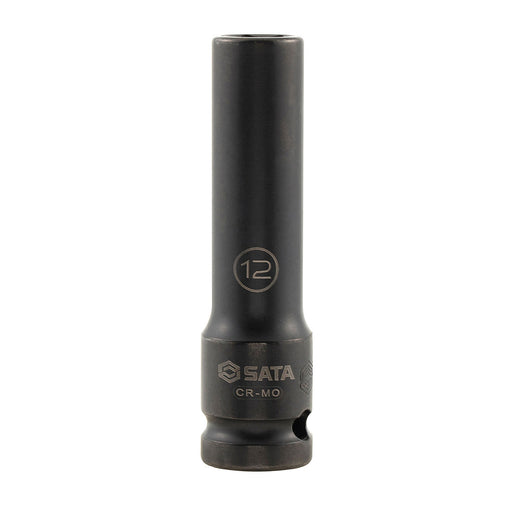 Đầu tuýp 6 cạnh nòng sâu thân mảnh SATA cốt 1/2 inch, 10mm-27mm, Cr-Mo, chịu va đập.