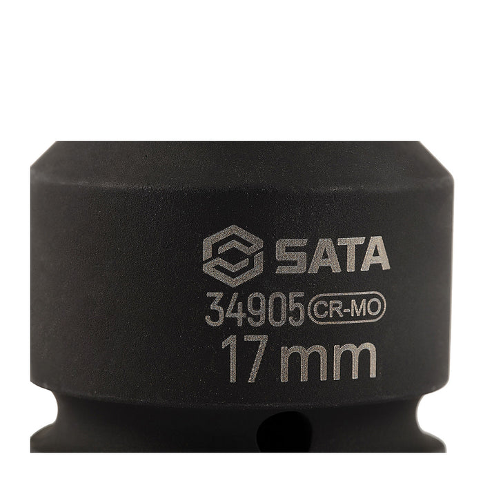 Đầu tuýp lục giác 6 cạnh SATA, cốt 1 inch, thép đen CR-Mo, vành dày, loại thân dài lòng sâu