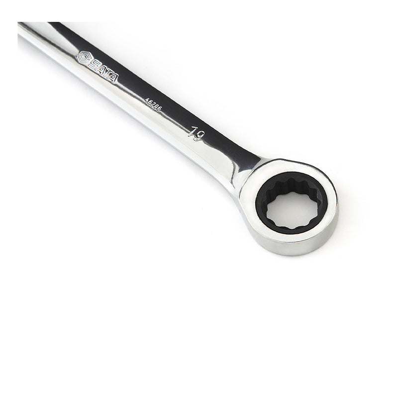Full Polish Box End Ratcheting Wrench from 8 x 9mm to 32 x 34mm SATA