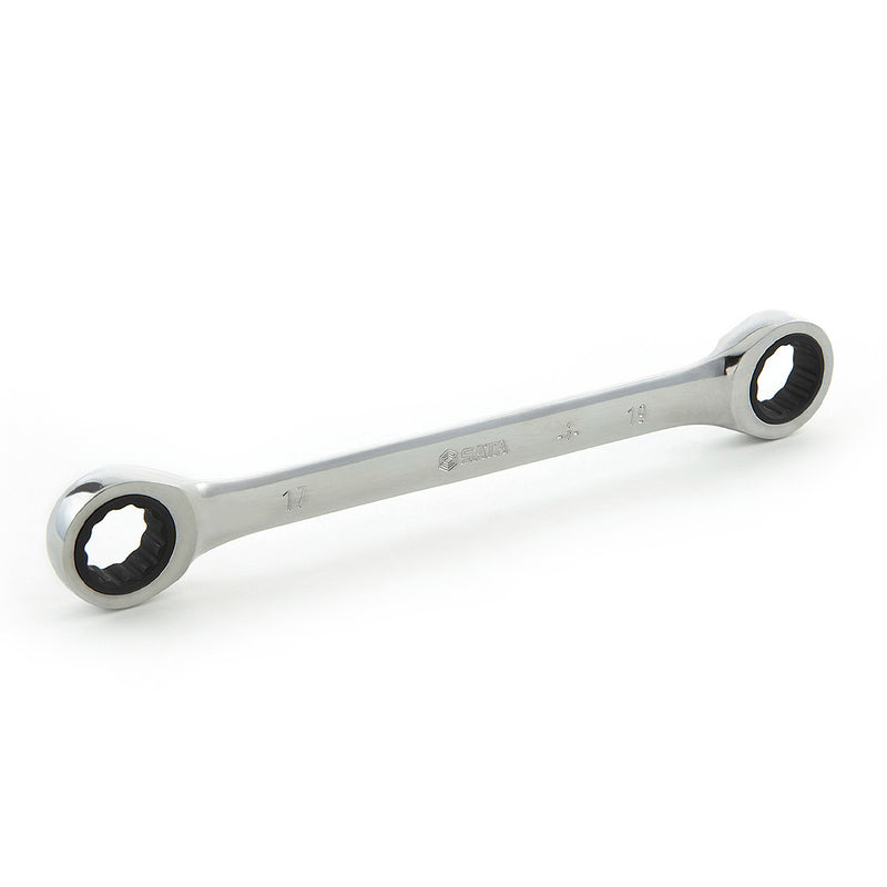 Full Polish Box End Ratcheting Wrench from 8 x 9mm to 32 x 34mm SATA