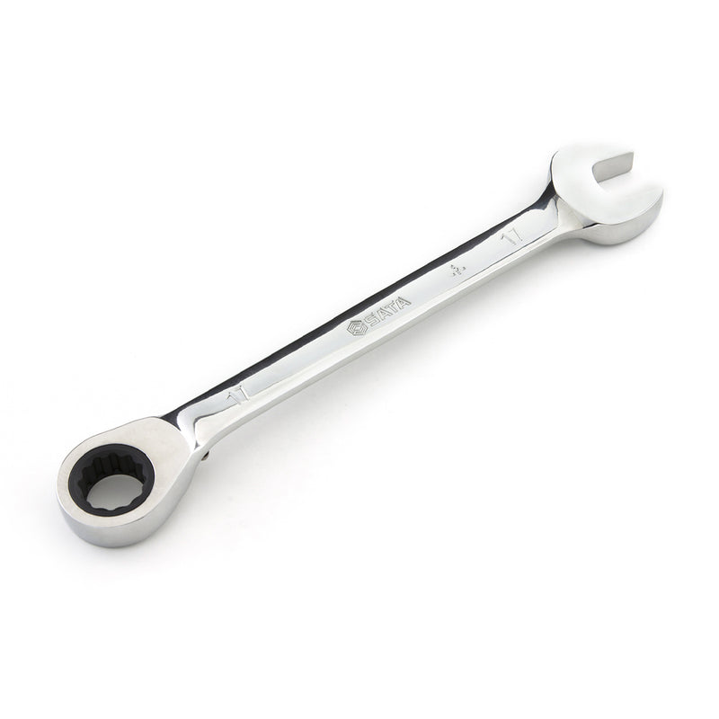 Full Polish Reversible Ratcheting Wrench from 8mm to 25mm SATA