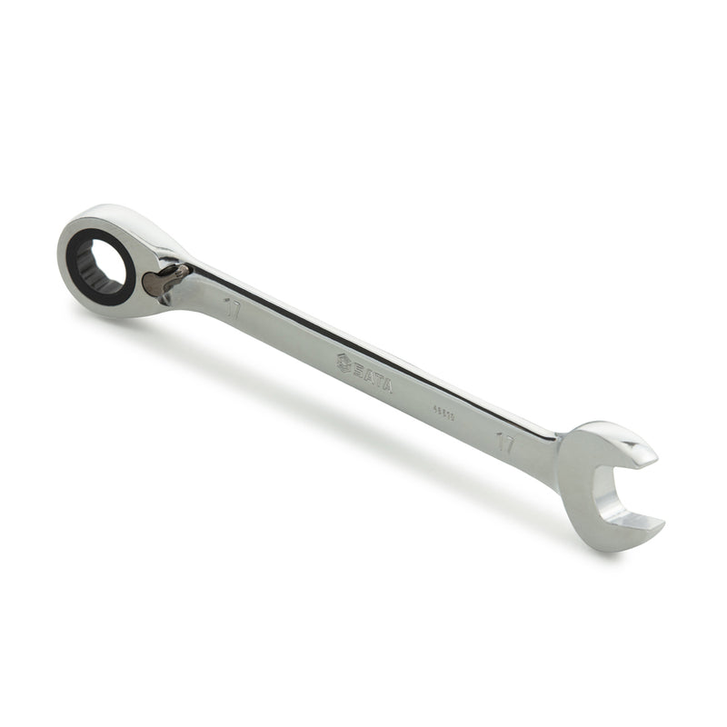 Full Polish Reversible Ratcheting Wrench from 8mm to 25mm SATA