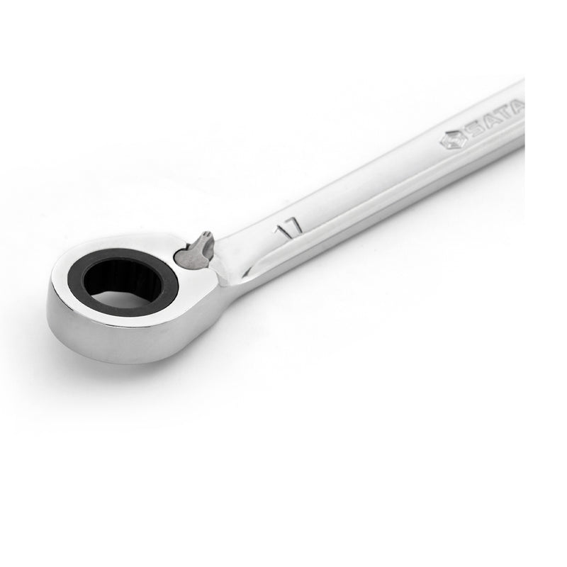 Full Polish Reversible Ratcheting Wrench from 8mm to 25mm SATA