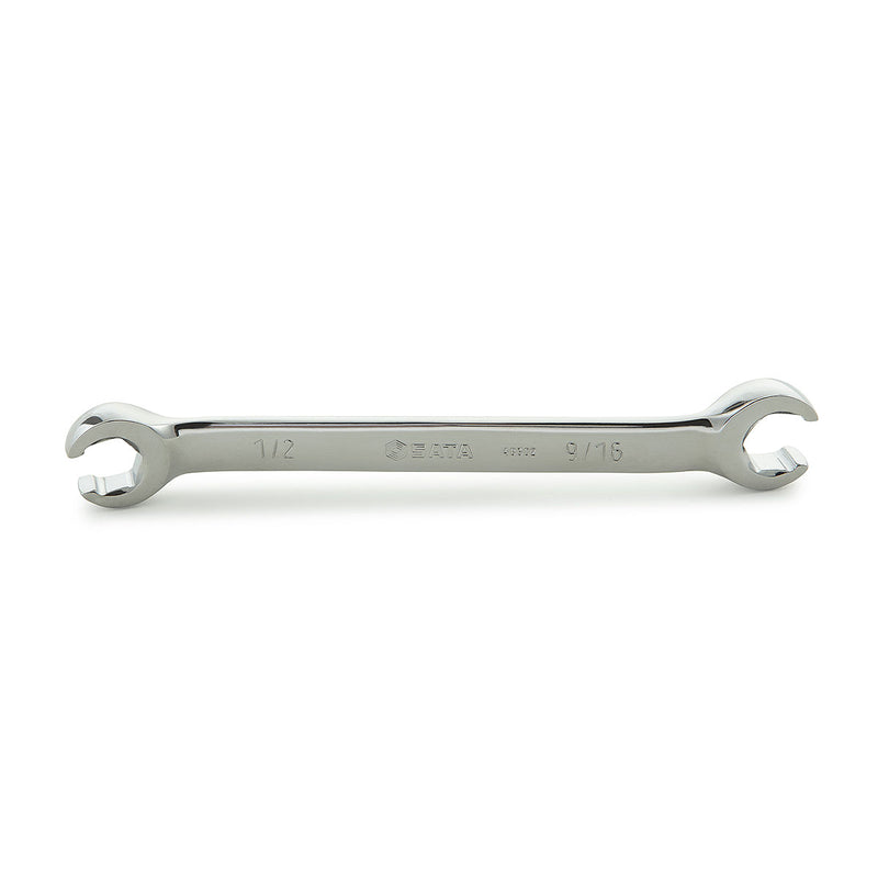 Cờ lê đai ốc 2 đầu miệng SATA 48302 hệ inch 1/2 x 9/16 inch Full Polish, thép Cr-V