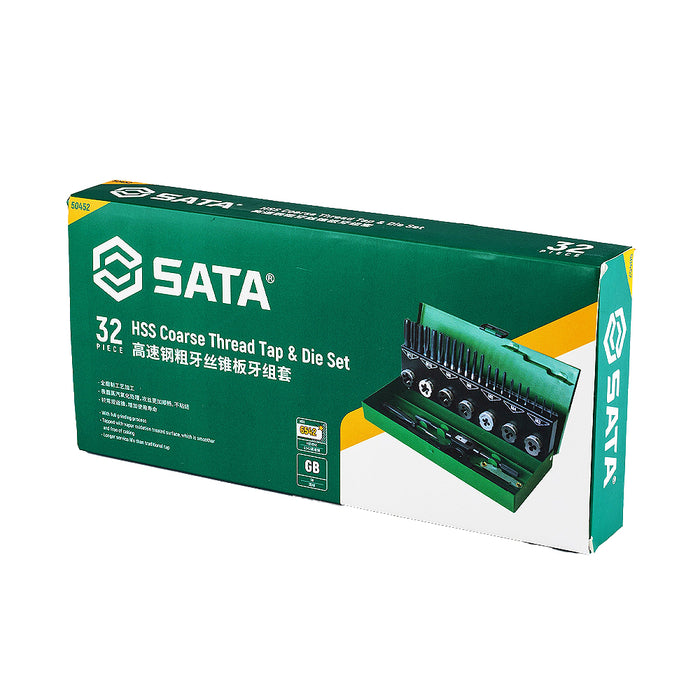 Bộ taro và bàn ren bằng HSS 32 chi tiết  SATA 50452