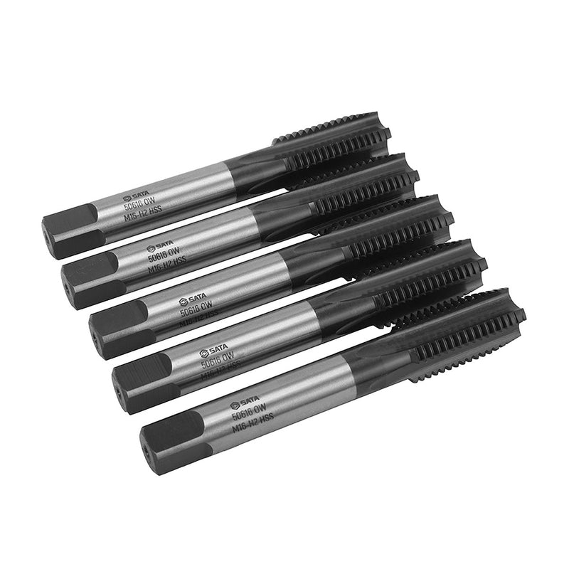 Bộ 5 mũi khoan taro ren SATA, vật liệu thép S2, tiêu chuẩn GB-6H