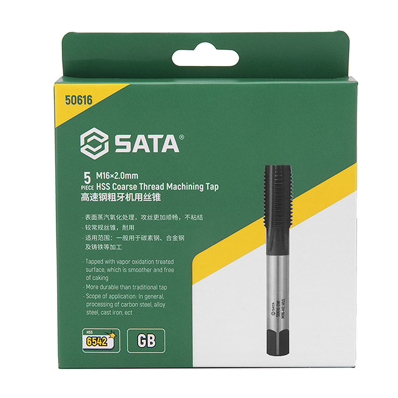 Bộ 5 mũi khoan taro ren SATA, vật liệu thép S2, tiêu chuẩn GB-6H