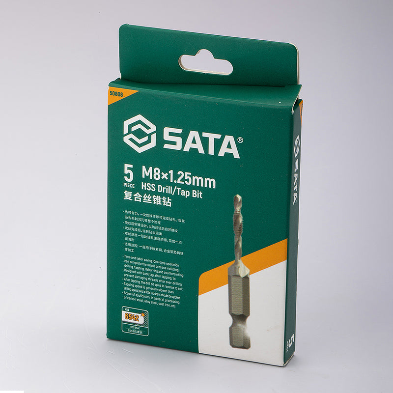 5個HSSドリル/タップビット SATA