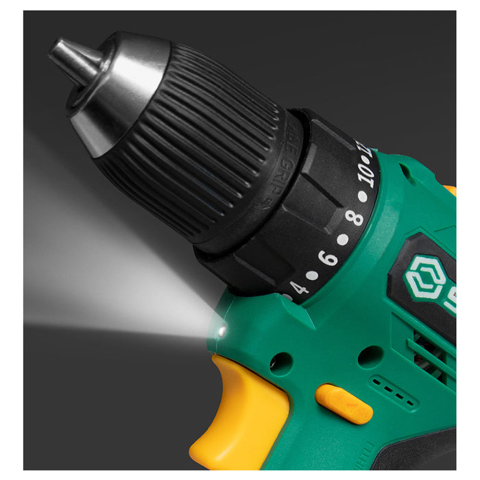 Máy khoan gỗ thép SATA 51006A dùng Pin 12V, đầu kẹp 10mm