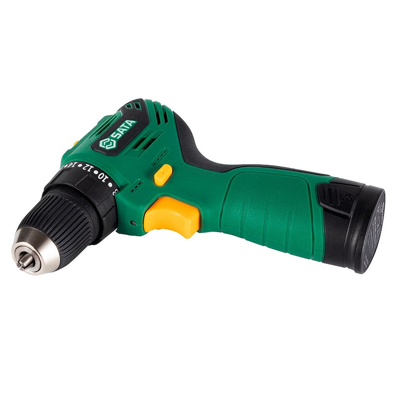 Máy khoan gỗ thép SATA 51006A dùng Pin 12V, đầu kẹp 10mm