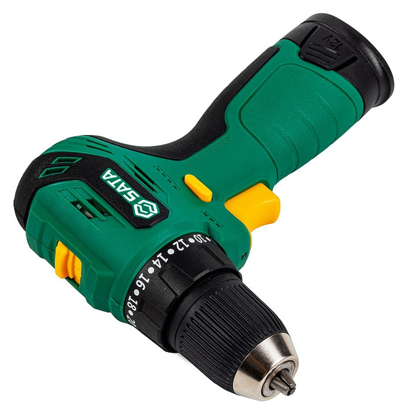 Máy khoan gỗ thép SATA 51006A dùng Pin 12V, đầu kẹp 10mm