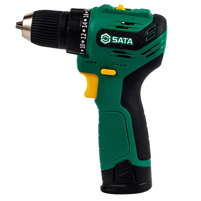 Máy khoan gỗ thép SATA 51006A dùng Pin 12V, đầu kẹp 10mm