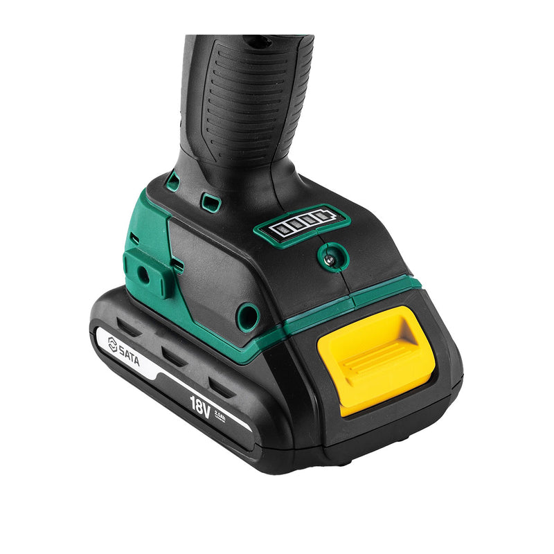 Máy khoan gỗ thép SATA 51011 dùng Pin 18V, đầu kẹp 13mm