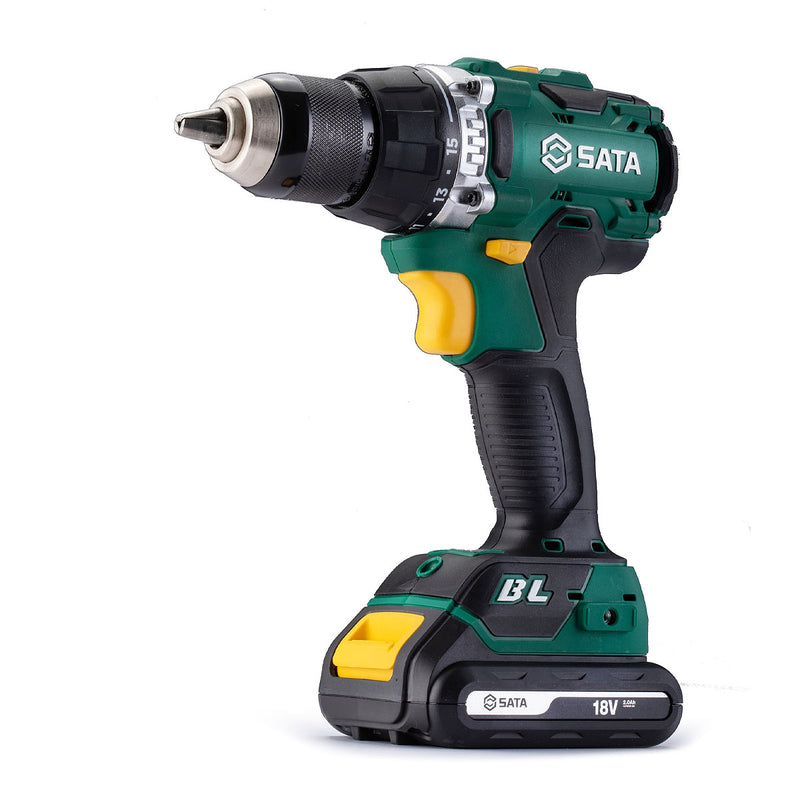 Máy khoan gỗ thép SATA 51011 dùng Pin 18V, đầu kẹp 13mm