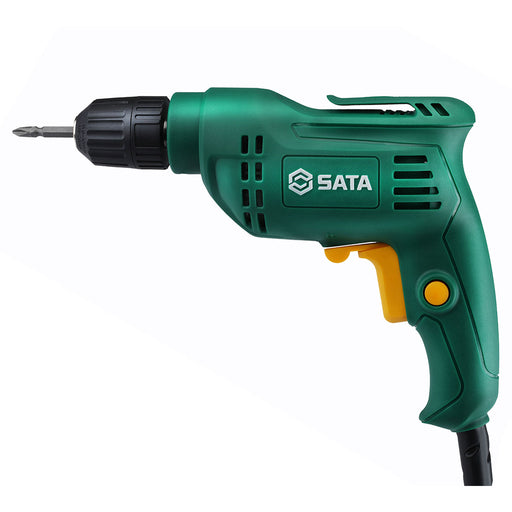 Máy khoan gỗ thép SATA 51305 320W đầu kẹp 10mm, đảo chiều, điều tốc, khóa công tắc