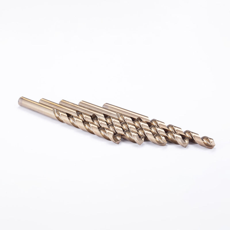 Stainless Steel Drill Bit Set, M35 Steel, 5% Cobalt Coated, Straight Shank SATA 