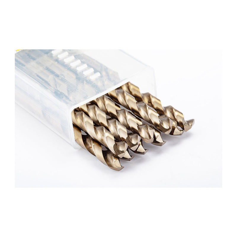 Stainless Steel Drill Bit Set, M35 Steel, 5% Cobalt Coated, Straight Shank SATA 