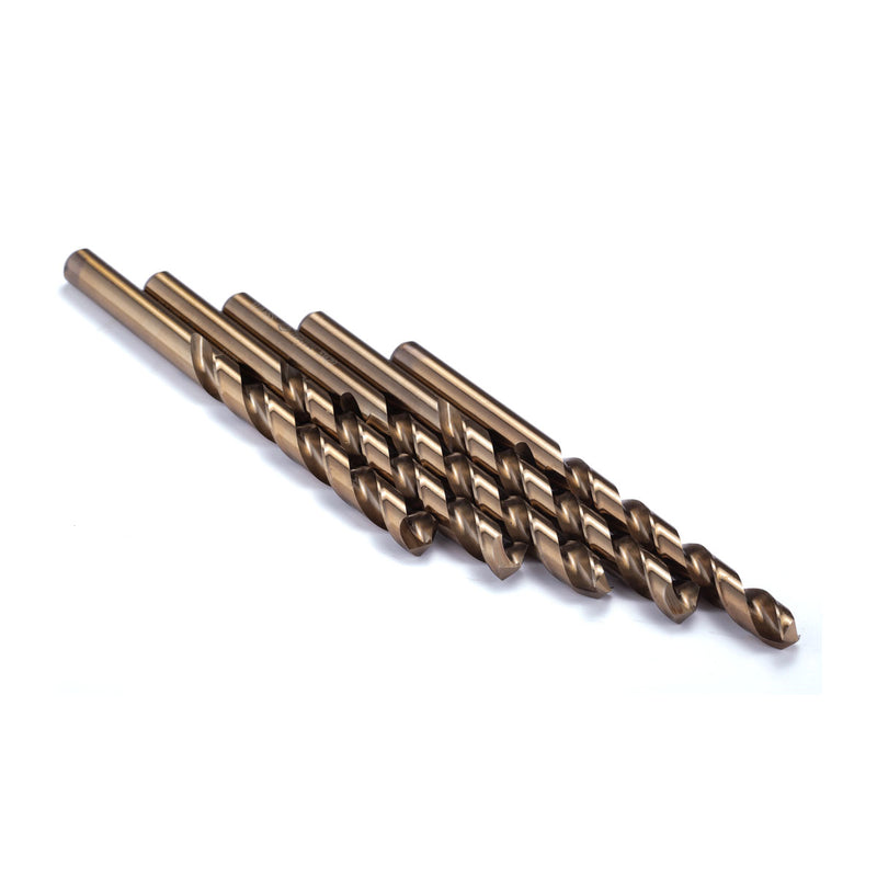 Stainless Steel Drill Bit Set, M35 Steel, 5% Cobalt Coated, Straight Shank SATA 