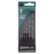 Bộ mũi khoan kim loại HSS-TiN 6 chi tiết SATA 52506 (2-8mm)