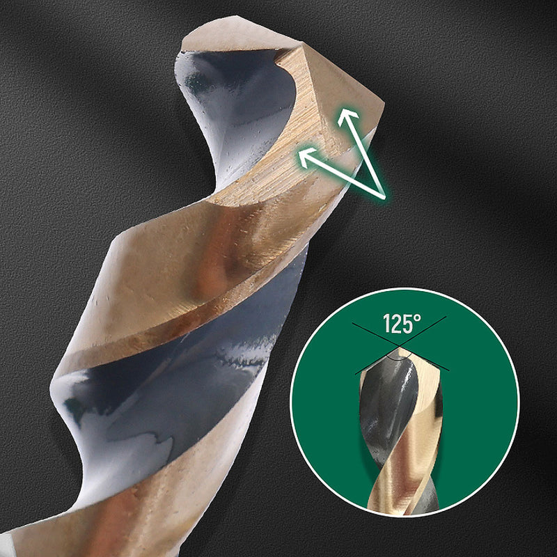 Bộ mũi khoan kim loại chất liệu thép HSS-Tin đuôi trơn 10 chi tiết SATA 52510 kích thước từ 1mm - 10mm