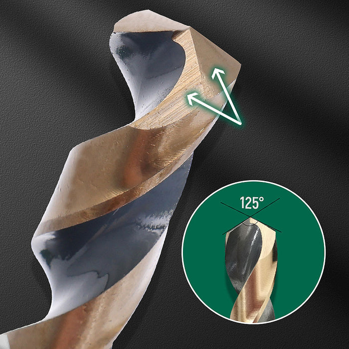 Bộ mũi khoan kim loại chất liệu thép HSS-Tin đuôi trơn 10 chi tiết SATA 52510 kích thước từ 1mm - 10mm