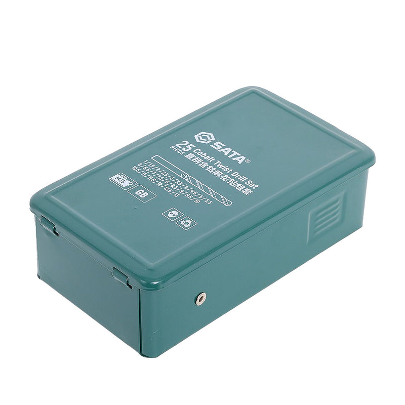 Bộ mũi khoan Inox, chất liệu HSS-Co, 25 chi tiết SATA 52825 kích thước từ 1mm - 13mm