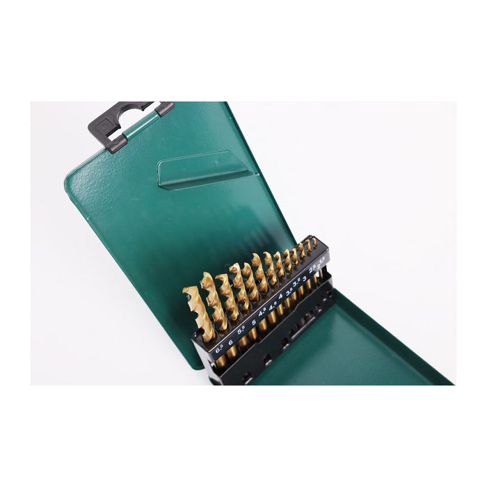 Bộ 13 mũi khoan tiểu li HHS mạ Titan thân xoắn đuôi trơn SATA 52913 (từ 1mm - 6mm)