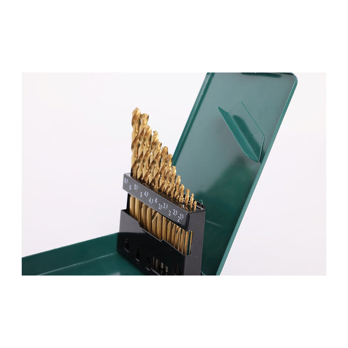 Bộ 13 mũi khoan tiểu li HHS mạ Titan thân xoắn đuôi trơn SATA 52913 (từ 1mm - 6mm)