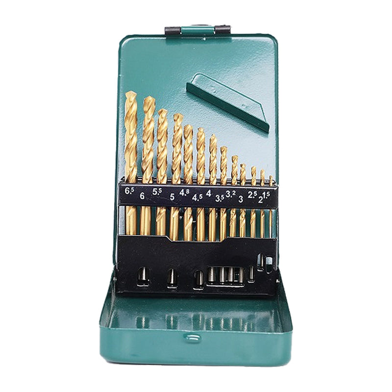 Bộ 13 mũi khoan tiểu li HHS mạ Titan thân xoắn đuôi trơn SATA 52913 (từ 1mm - 6mm)