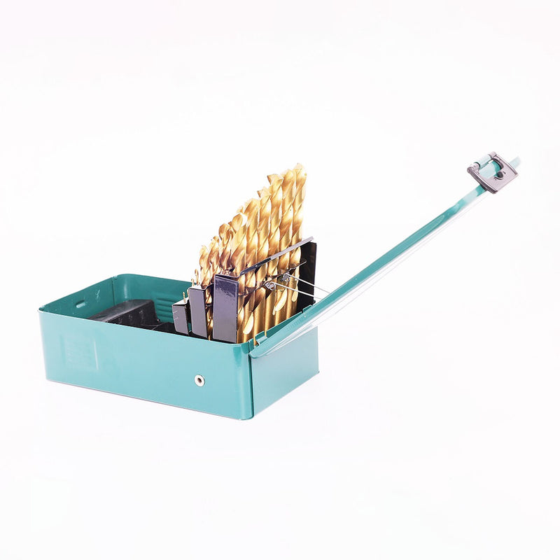 Bộ mũi khoan kim loại HSS-TiN, 25 chi tiết SATA 52925 kích thước từ 1mm - 13mm