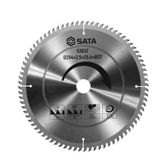 SATA 53631: Đường kính 254mm | 60 răng | Cốt 25.4mm