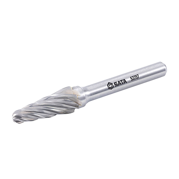 Mũi mài hợp kim hình nón, răng đôi SATA 53757 đường kính mũi 10mm