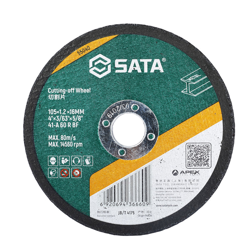 Đá cắt kim loại SATA, đường kính 105mm, lỗ cốt 16mm