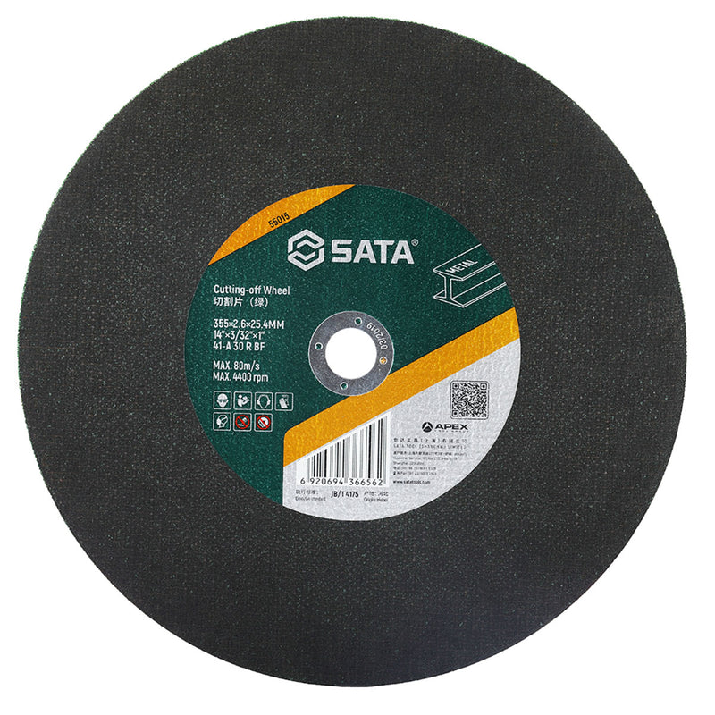 Đĩa cắt kim loại SATA 355mm, lỗ cốt 25.4mm: Bền bỉ, sắc bén cho mọi công việc kim loại.