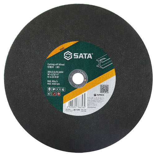 Đĩa cắt kim loại SATA 355mm, lỗ cốt 25.4mm: Bền bỉ, sắc bén cho mọi công việc kim loại.