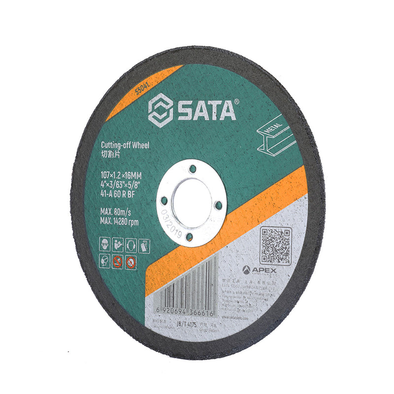 Đá cắt kim loại SATA 55041 đường kính 107mm, lỗ cốt 16mm