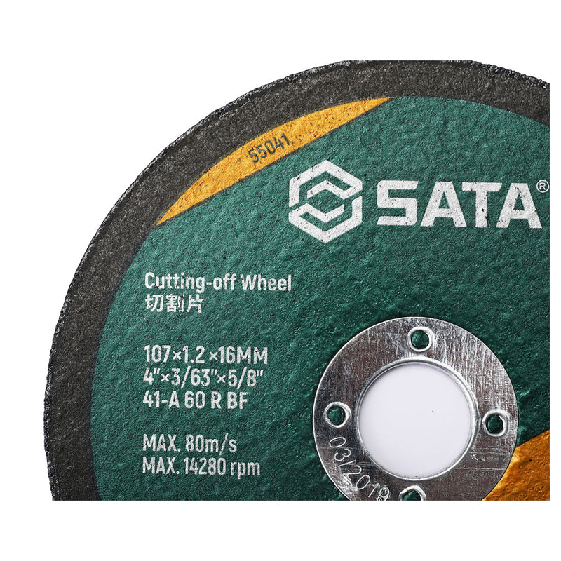 Đá cắt kim loại SATA 55041 đường kính 107mm, lỗ cốt 16mm