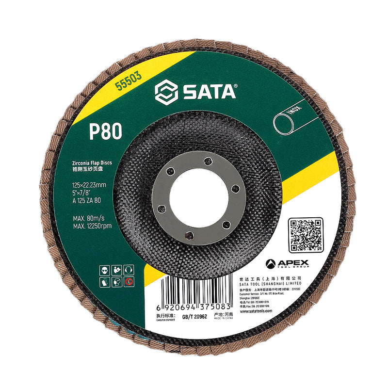 SATA Zirconia Flap Discs, Diameters from 125mm - 180mm SATA